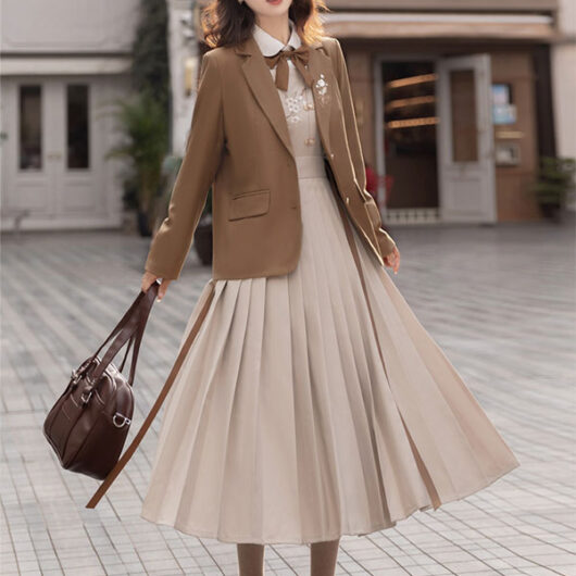 Academic Lolita Coats Coffee Brown Coat Overcoat Polyester Spring Lolita Outwears