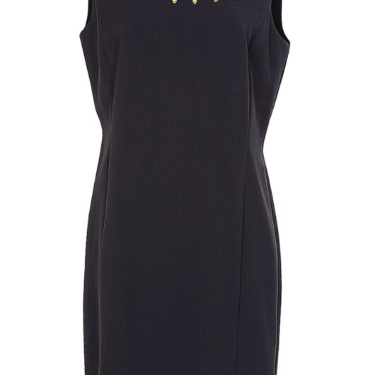 MICHAEL KORS BOATNECK EMB DRESS Size: 4, colour: NAVY