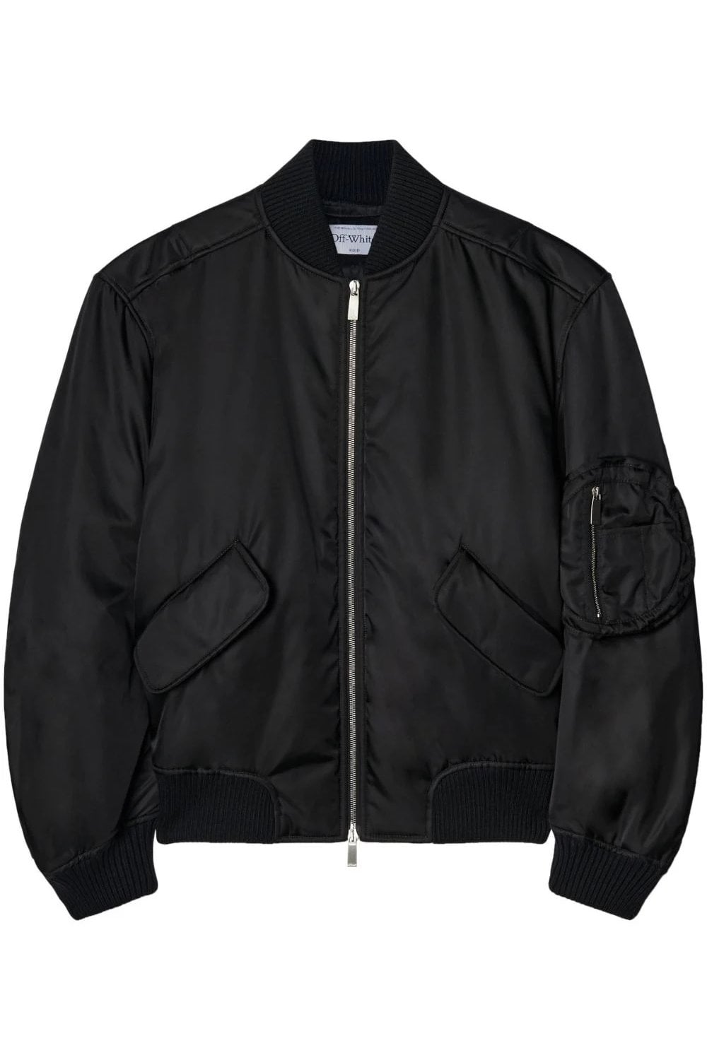 OFF WHITE WOMENS NY GAB BOMBER Size: 40, colour: BLACK
