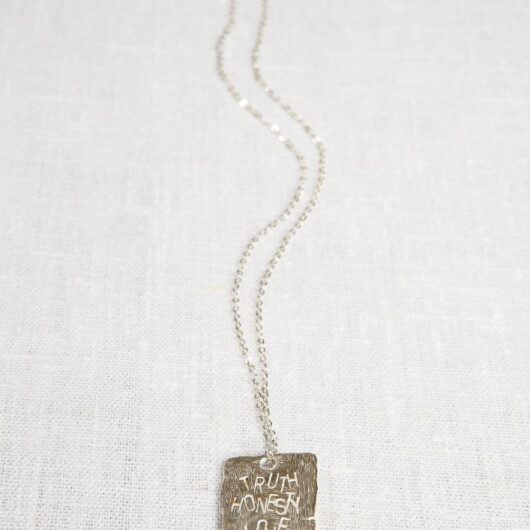 LA Jewellery Recycled Silver After the Storm Necklace for Him