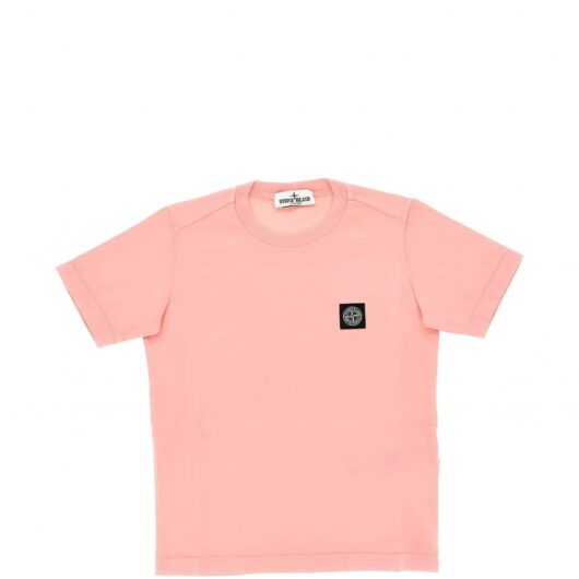 STONE ISLAND JUNIOR KIDS PATCH LOGO TEE Size: 14Y, colour: PINK