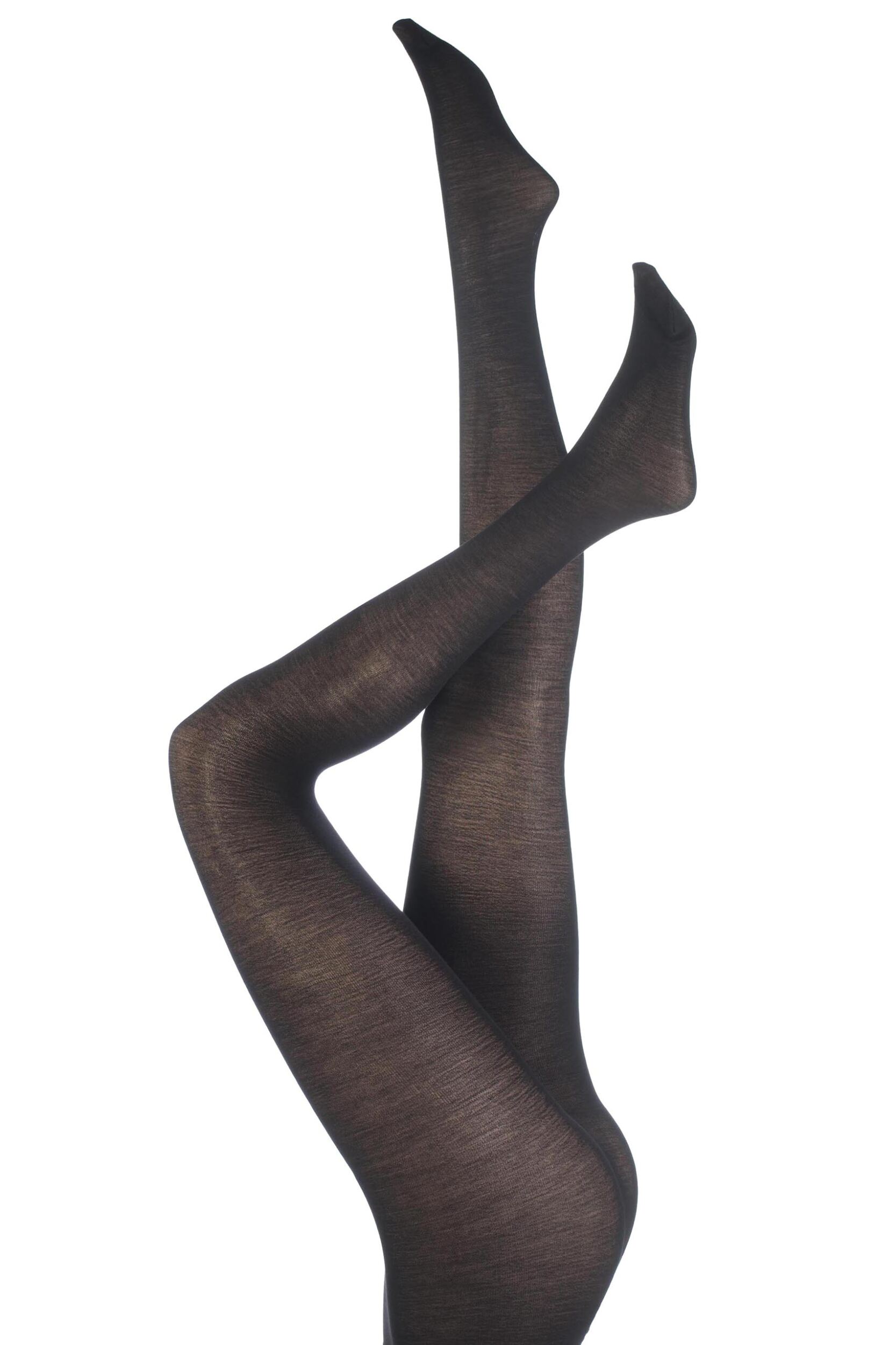 1 Pair Black Jennifer Merino Wool Tights Ladies Medium - Trasparenze