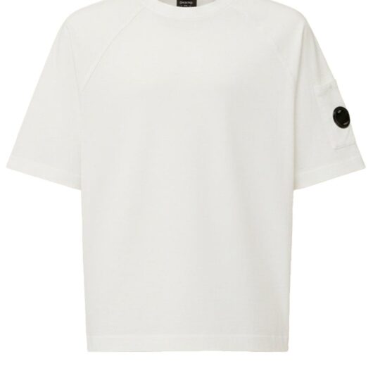 CP COMPANY HEAVY COTTON LENS T SHIRT Size: S, colour: WHITE