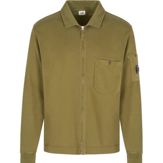 CP COMPANY JERSEY OVERSHIRT Size: M, colour: GREEN
