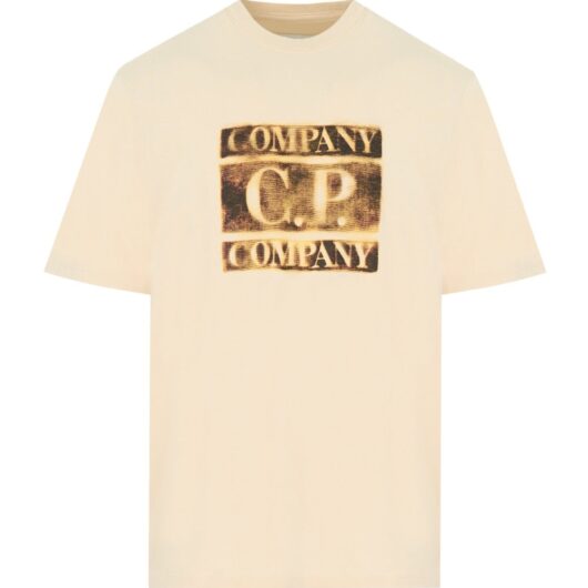 CP COMPANY VINTAGE LOGO T SHIRT Size: XXL, colour: BEIGE