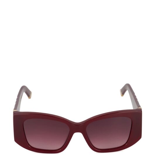 Dune London Gleam Oversized Fashion Sunglasses Burgundy
