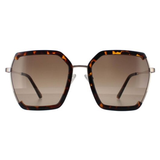 Guess Women's Rimless Dark Havana Brown Gradient GF0418 Sunglasses
