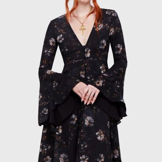 Killstar Twilight Boho Summer - Autumna's Night Midi Dress Mini Dress multicolour