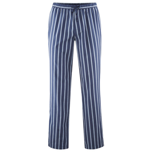 Klemens Organic Cotton Pyjama Bottoms - Navy Stripe