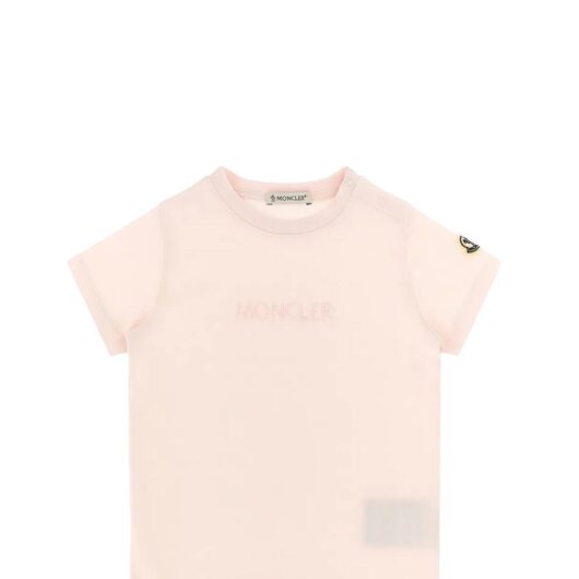 MONCLER ENFANT BABY ARCHIVE LOGO T SHIRT Size: 3Y, colour: PINK
