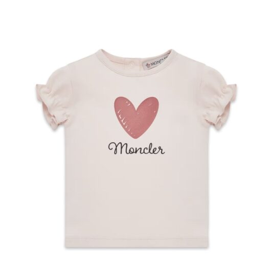 MONCLER ENFANT BABY HEART T SHIRT Size: 3Y, colour: PINK