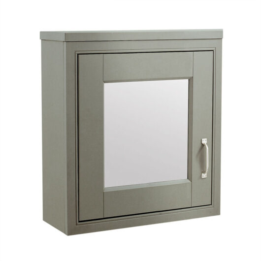 Nes Home - Chiltern Traditional 500mm Mirror Cabinet Stone Grey