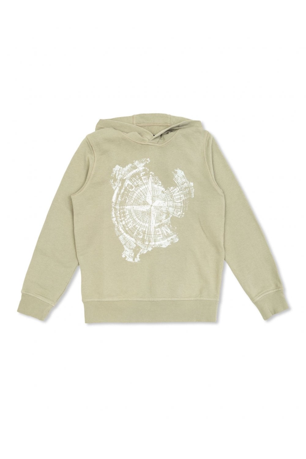 STONE ISLAND JUNIOR KIDS COMPASS PULLOVER HOODIE Size: 8Y, colour: GRE