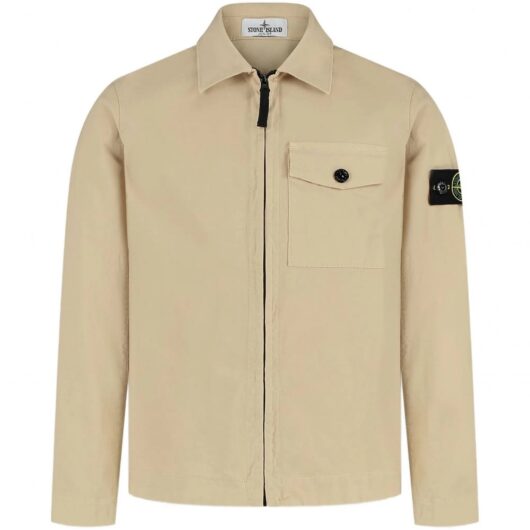 STONE ISLAND JUNIOR KIDS POCKET OVERSHIRT Size: 12Y, colour: BEIGE
