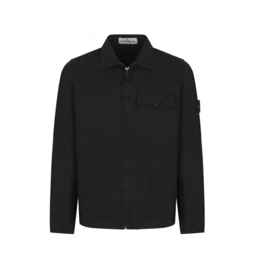STONE ISLAND JUNIOR KIDS POCKET OVERSHIRT Size: 12Y, colour: BLACK