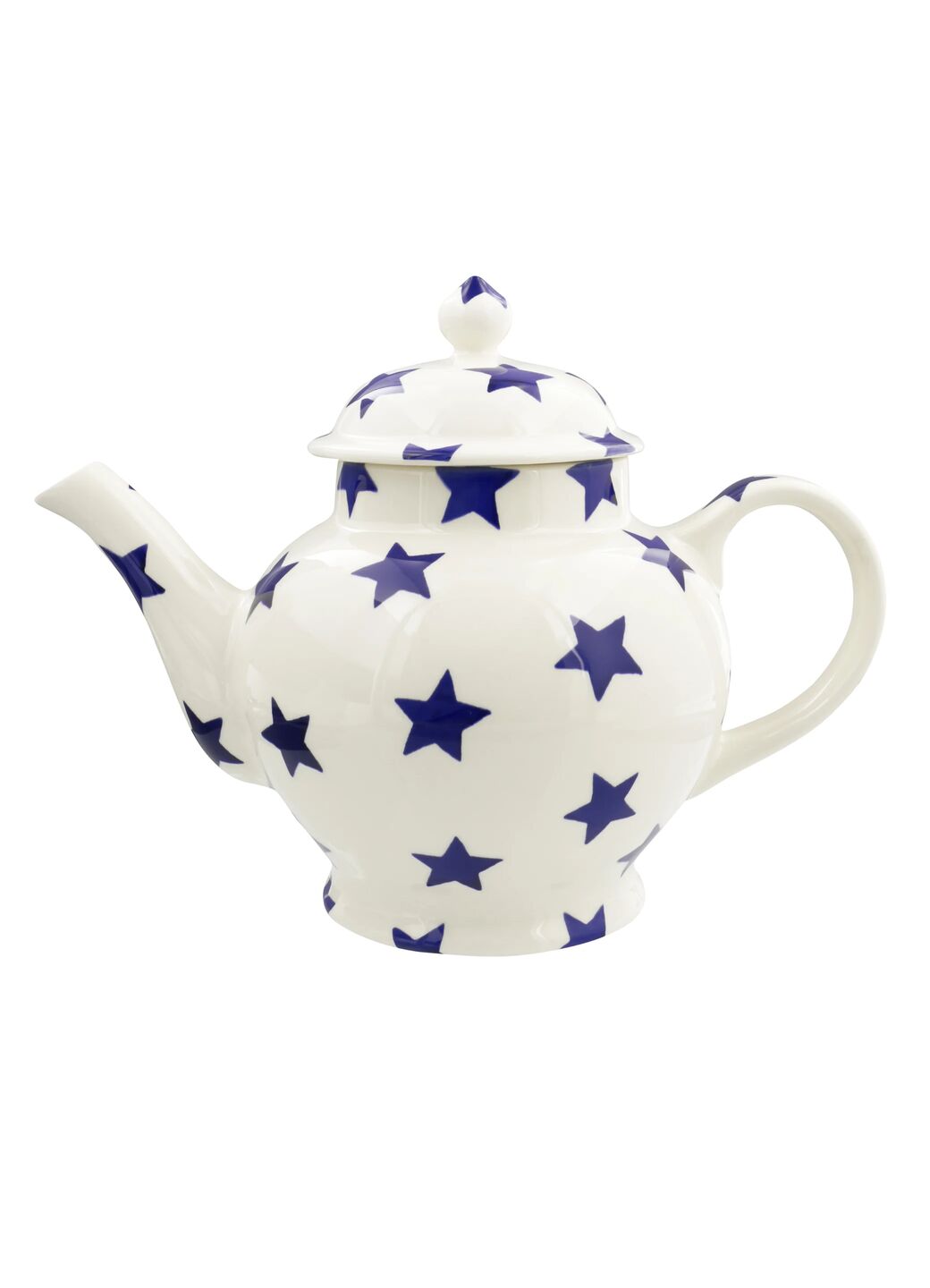Seconds Blue Star 4 Mug Teapot - Unique Handmade & Hand Decorated English Earthenware Vintage Style Teapots | Emma Bridgewater