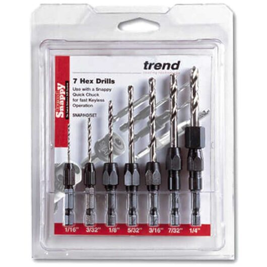 Trend Snappy 7 Piece Hex Shank HSS Drill Set